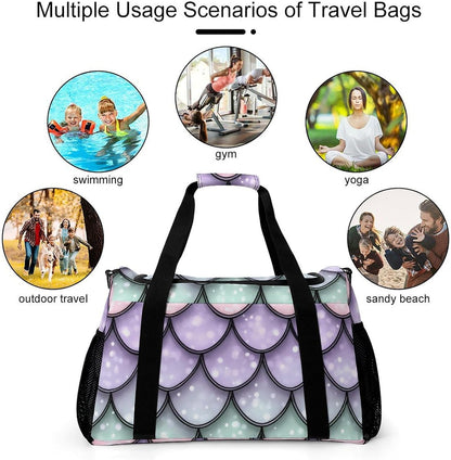 Gym Travel Bag Sports Duffel Simple Weekender Overnight Bag Men Women Workout Short Trip