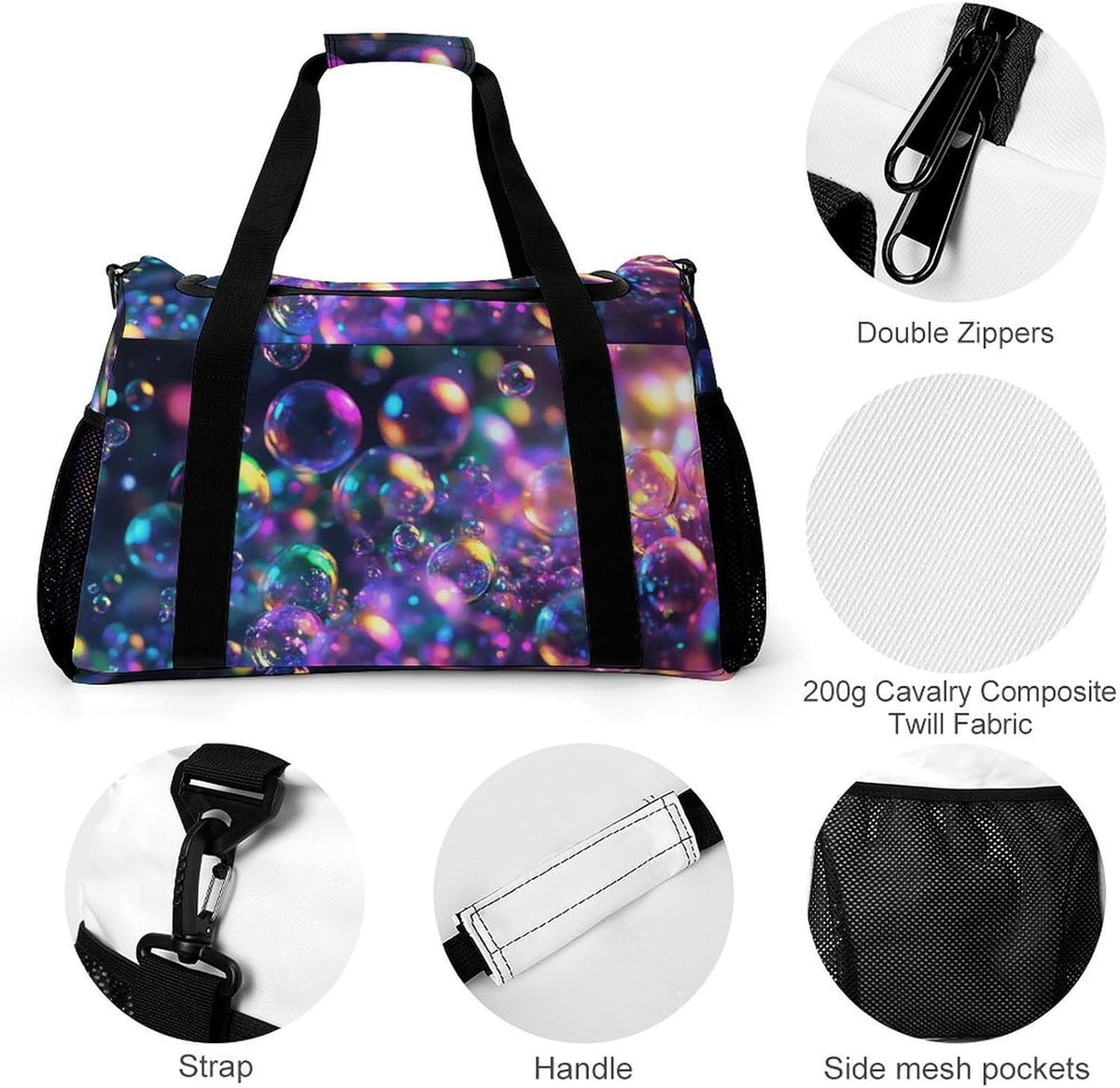 Gym Travel Bag Sports Duffel Simple Weekender Overnight Bag Men Women Workout Short Trip