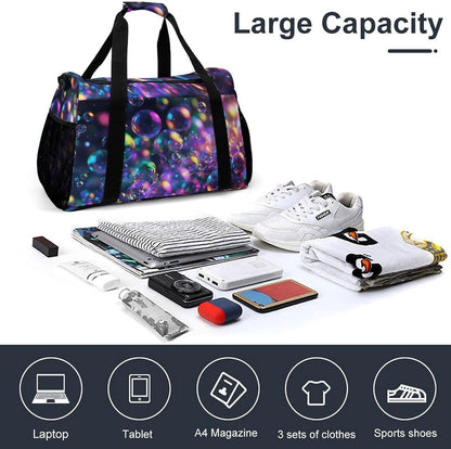 Gym Travel Bag Sports Duffel Simple Weekender Overnight Bag Men Women Workout Short Trip