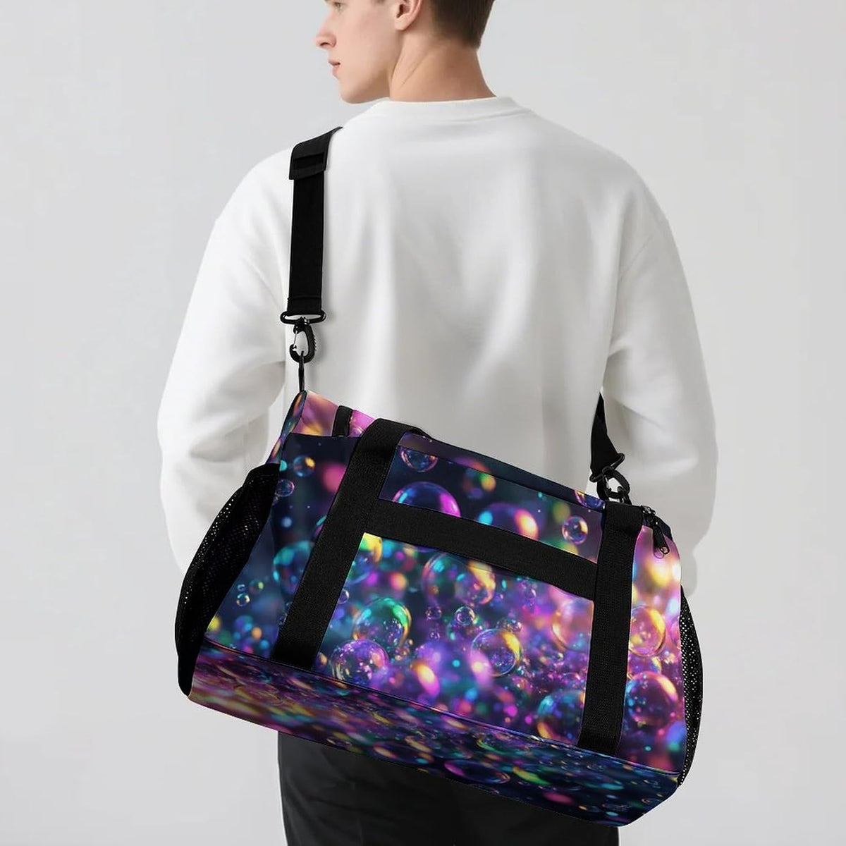 Gym Travel Bag Sports Duffel Simple Weekender Overnight Bag Men Women Workout Short Trip