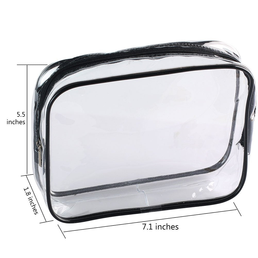 Clear Carry-On Travel Toiletry Bag TSA 3 1 1 Airline Quart Bag 1 Quart Sized with Zipper for Men and Women 1 Pack