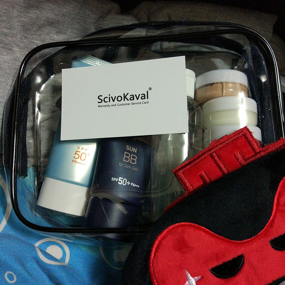 Clear Carry-On Travel Toiletry Bag TSA 3 1 1 Airline Quart Bag 1 Quart Sized with Zipper for Men and Women 1 Pack