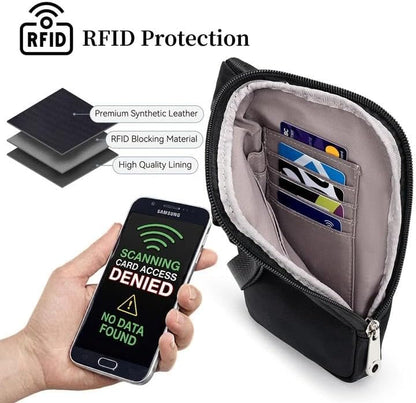 Small Anti Theft Crossbody Bags for Women Nylon Cell Phone Purses RFID Blocking Travel Purse with Locking Zipper