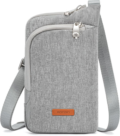 Small Anti Theft Crossbody Bags for Women Nylon Cell Phone Purses RFID Blocking Travel Purse with Locking Zipper