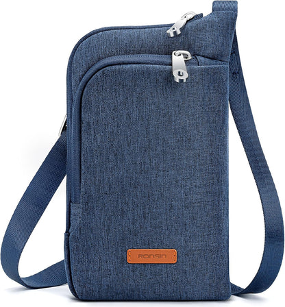 Small Anti Theft Crossbody Bags for Women Nylon Cell Phone Purses RFID Blocking Travel Purse with Locking Zipper