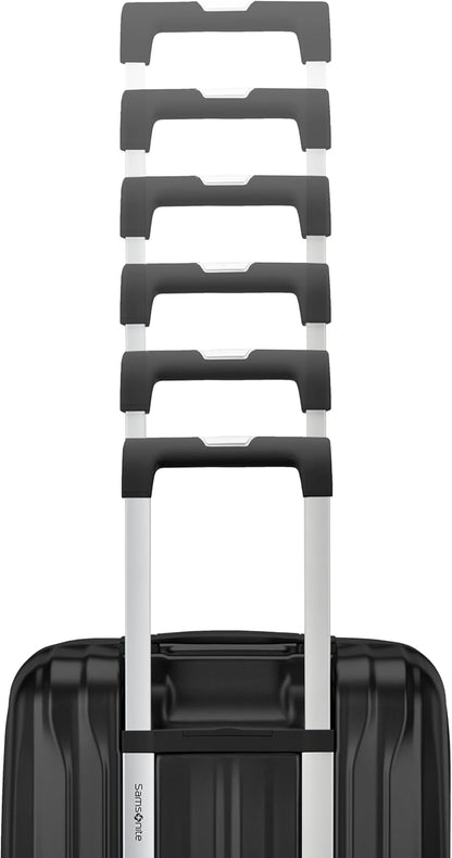 UpLIFT Carry-On Hardside Luggage with Spinner Wheels - Airline-Approved, TSA Lock, Adjustable Handle System - Polycarbonate Hard Suitcase for Ultra Lightweight Travel - Silver Shimmy