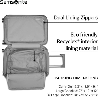 UpLIFT Carry-On Hardside Luggage with Spinner Wheels - Airline-Approved, TSA Lock, Adjustable Handle System - Polycarbonate Hard Suitcase for Ultra Lightweight Travel - Silver Shimmy