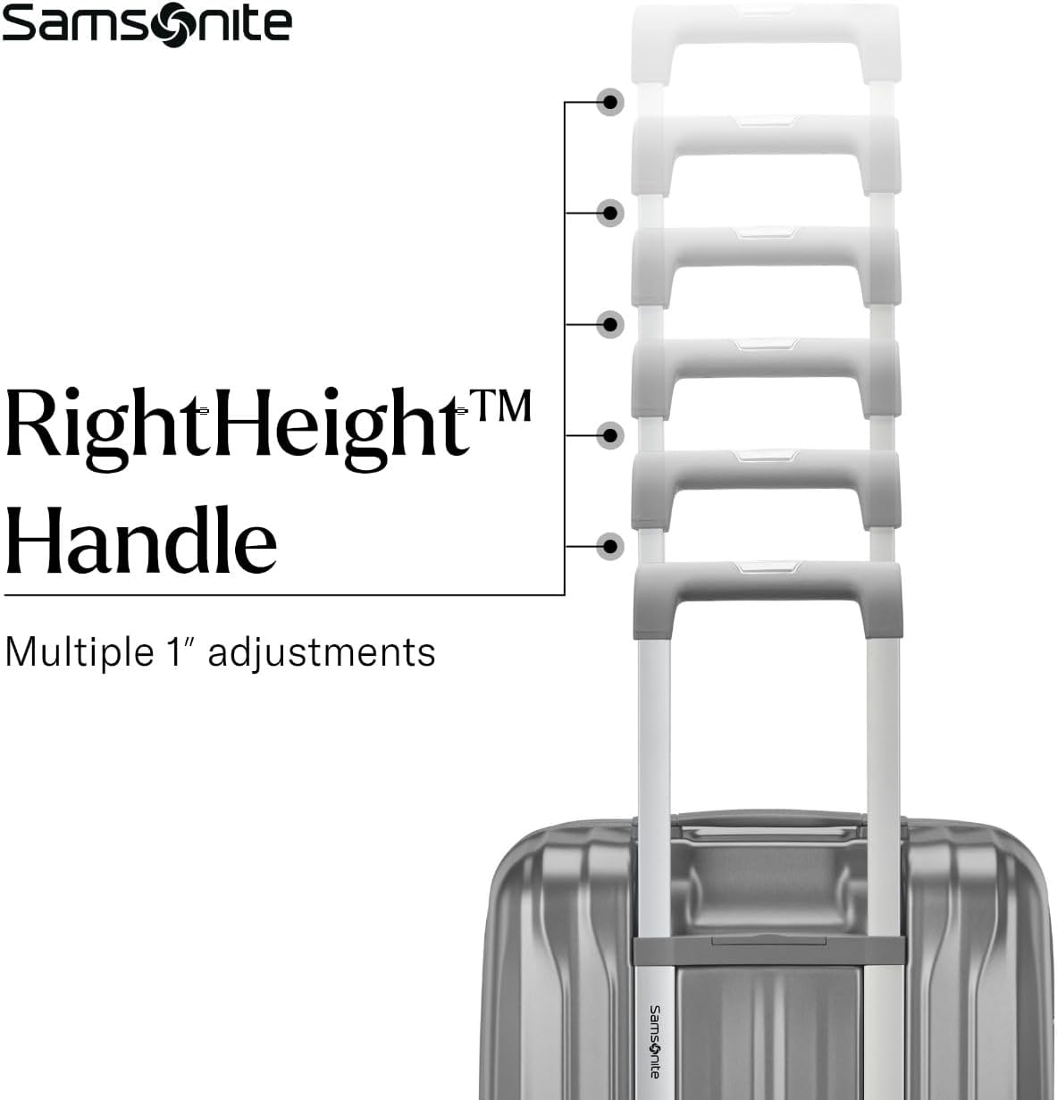 UpLIFT Carry-On Hardside Luggage with Spinner Wheels - Airline-Approved, TSA Lock, Adjustable Handle System - Polycarbonate Hard Suitcase for Ultra Lightweight Travel - Silver Shimmy