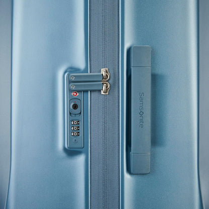 UpLIFT Carry-On Hardside Luggage with Spinner Wheels - Airline-Approved, TSA Lock, Adjustable Handle System - Polycarbonate Hard Suitcase for Ultra Lightweight Travel - Silver Shimmy