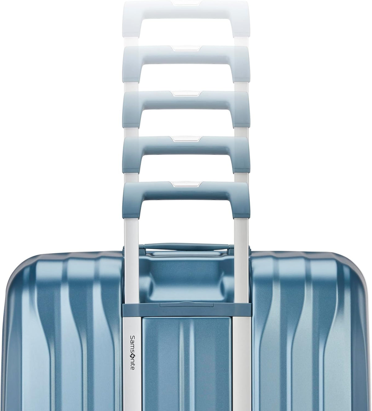 UpLIFT Carry-On Hardside Luggage with Spinner Wheels - Airline-Approved, TSA Lock, Adjustable Handle System - Polycarbonate Hard Suitcase for Ultra Lightweight Travel - Silver Shimmy