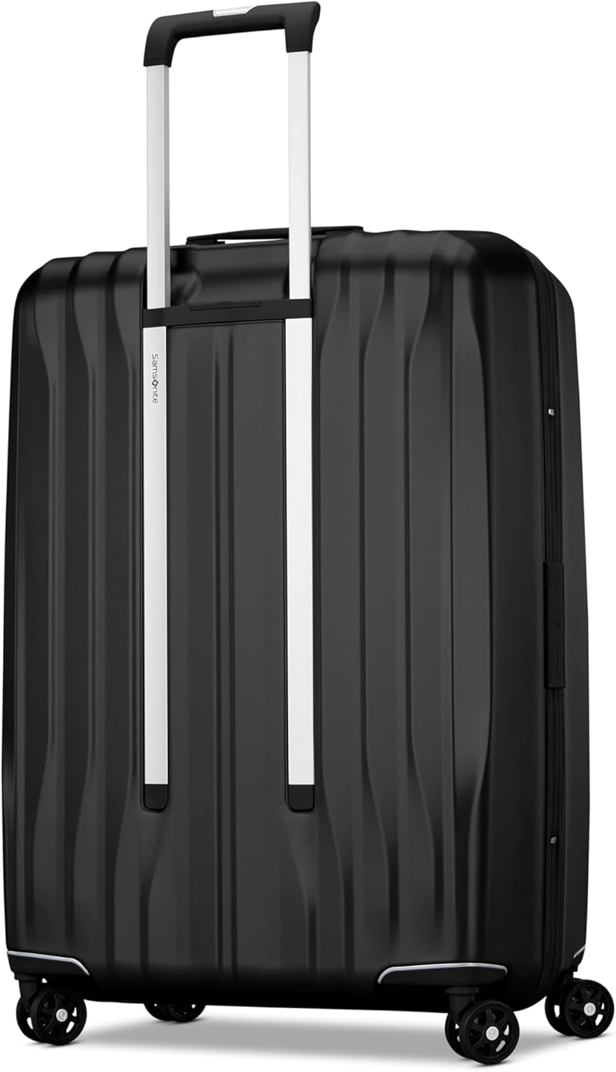 UpLIFT Carry-On Hardside Luggage with Spinner Wheels - Airline-Approved, TSA Lock, Adjustable Handle System - Polycarbonate Hard Suitcase for Ultra Lightweight Travel - Silver Shimmy