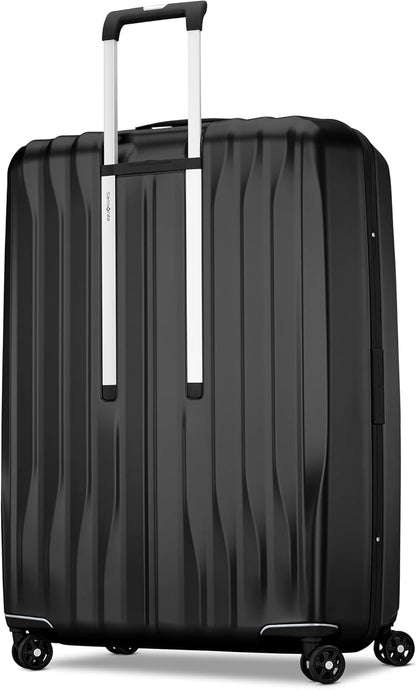 UpLIFT Carry-On Hardside Luggage with Spinner Wheels - Airline-Approved, TSA Lock, Adjustable Handle System - Polycarbonate Hard Suitcase for Ultra Lightweight Travel - Silver Shimmy