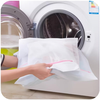 4Pcs Mesh Laundry Bags with Zipper, Durable Wash Bags for Delicates, Bras, Lingerie, Socks and Underwear, Protective Laundry Organizer Bags for Washing Machine and Travel Storage
