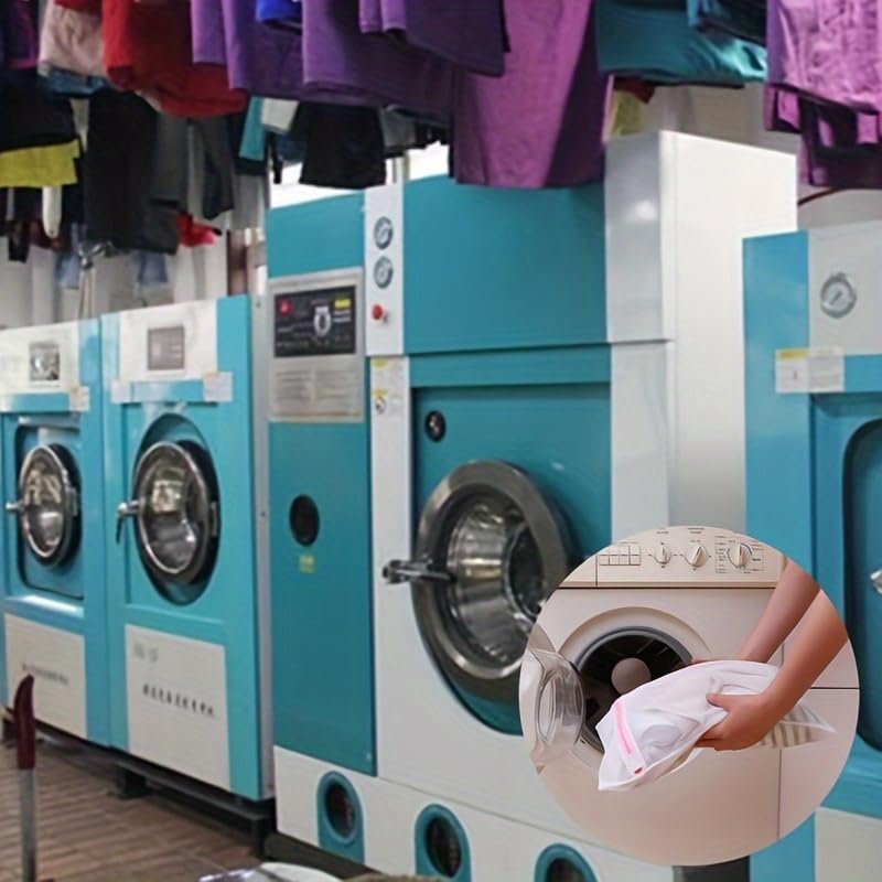 4Pcs Mesh Laundry Bags with Zipper, Durable Wash Bags for Delicates, Bras, Lingerie, Socks and Underwear, Protective Laundry Organizer Bags for Washing Machine and Travel Storage