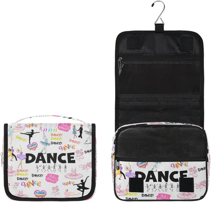 Travel Toiletry Bag for Women Men with Hanging Hook Pink Retro Western Print Cowboy Pattern Makeup Cosmetic Bag Organizer Travel Bag for Toiletries Essentials Accessories, Large Size
