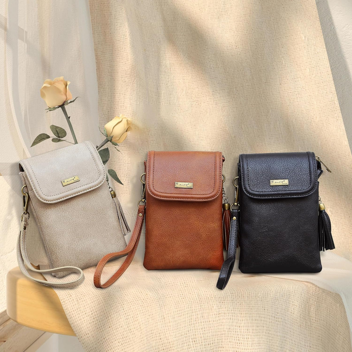 Small Crossbody Bag for Women - Phone Purse Crossbody Cell Phone Purse for Women with 2 Strap