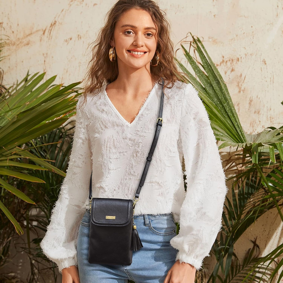 Small Crossbody Bag for Women - Phone Purse Crossbody Cell Phone Purse for Women with 2 Strap
