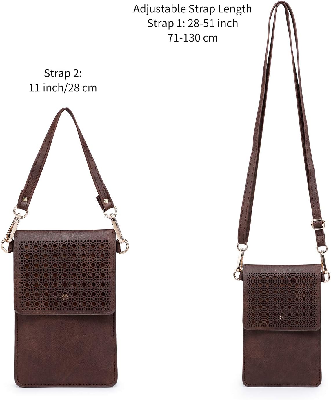 Small Crossbody Bag for Women - Phone Purse Crossbody Cell Phone Purse for Women with 2 Strap