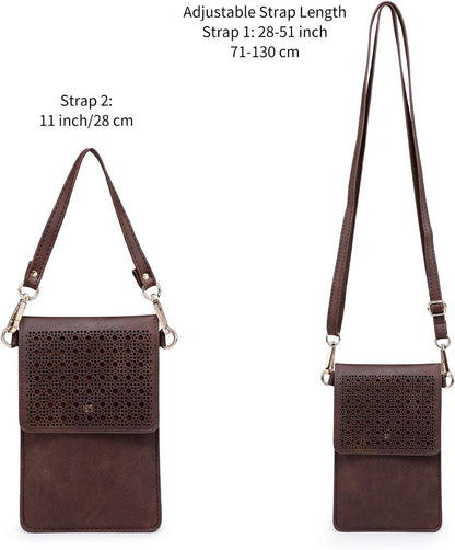 Small Crossbody Bag for Women - Phone Purse Crossbody Cell Phone Purse for Women with 2 Strap