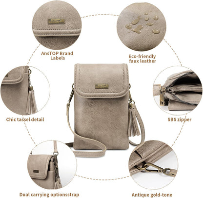 Small Crossbody Bag for Women - Phone Purse Crossbody Cell Phone Purse for Women with 2 Strap