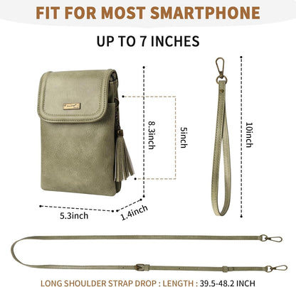 Small Crossbody Bag for Women - Phone Purse Crossbody Cell Phone Purse for Women with 2 Strap