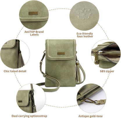 Small Crossbody Bag for Women - Phone Purse Crossbody Cell Phone Purse for Women with 2 Strap
