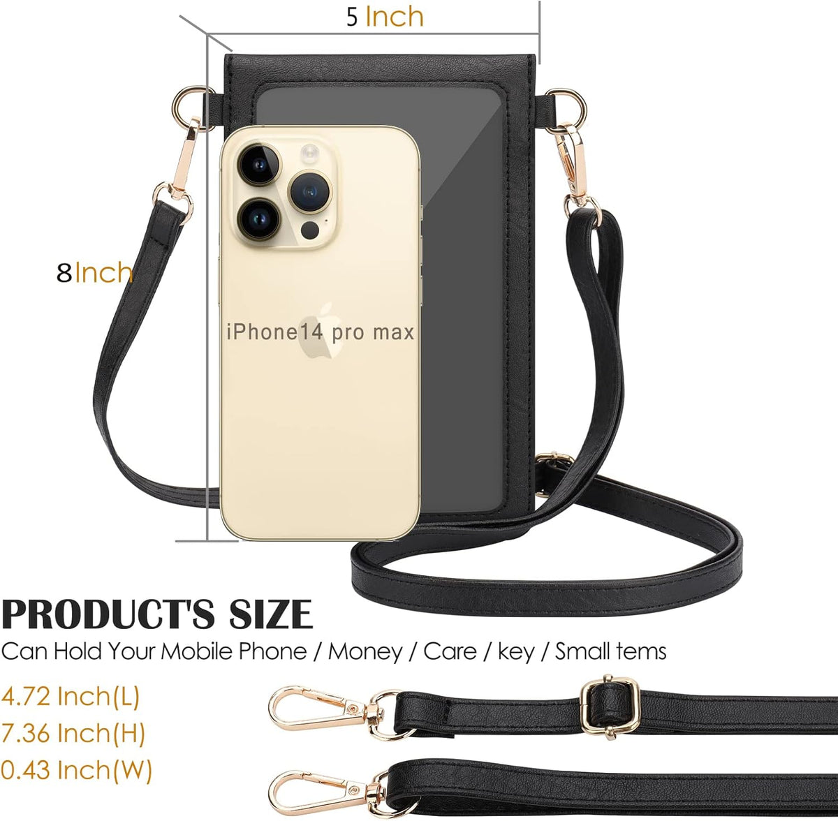 Small Crossbody Bag for Women - Phone Purse Crossbody Cell Phone Purse for Women with 2 Strap