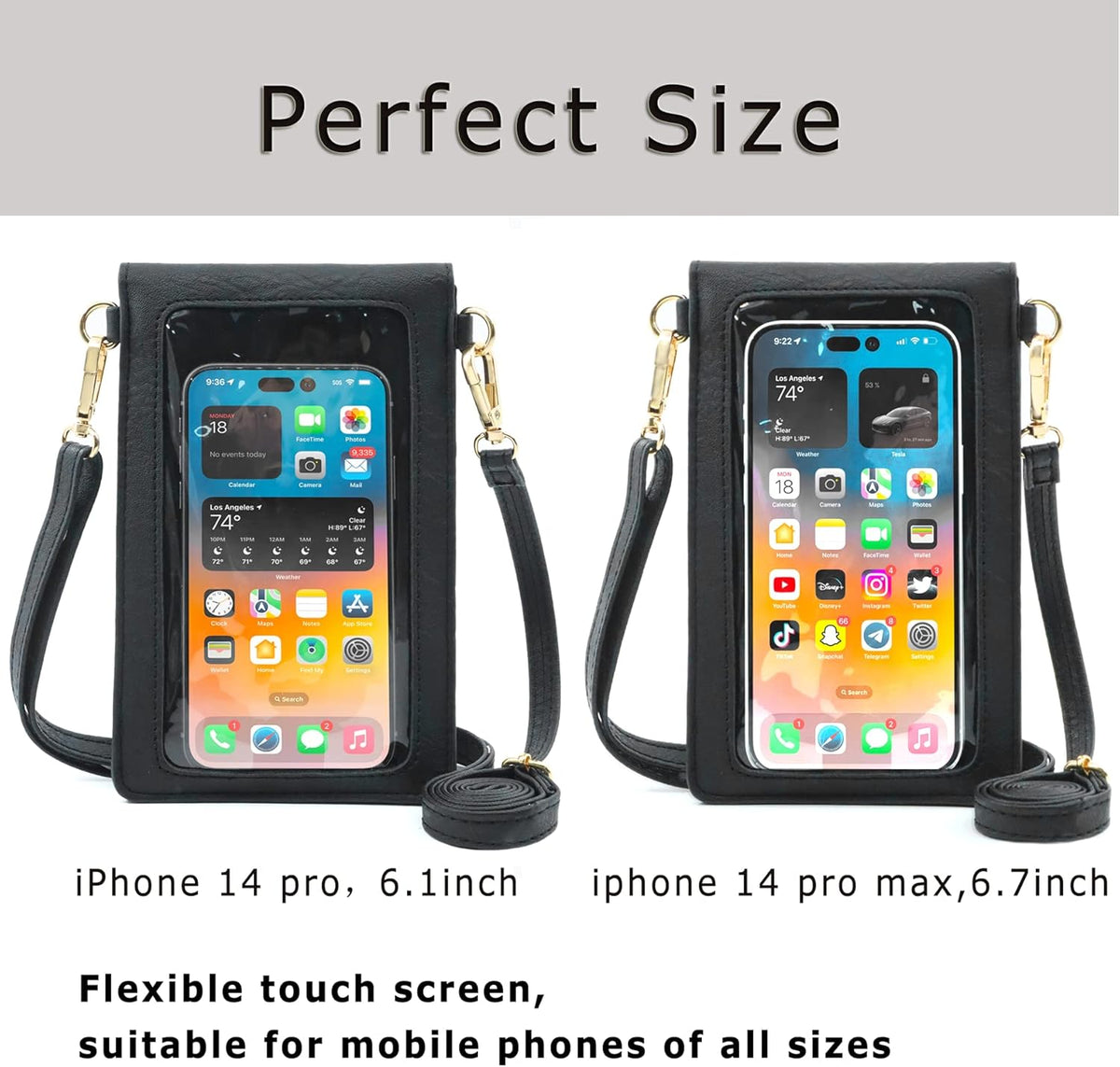 Small Crossbody Bag for Women - Phone Purse Crossbody Cell Phone Purse for Women with 2 Strap