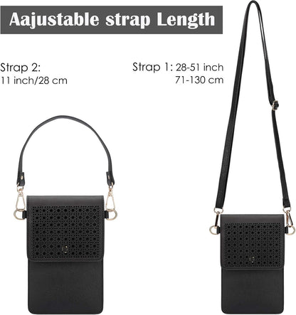Small Crossbody Bag for Women - Phone Purse Crossbody Cell Phone Purse for Women with 2 Strap