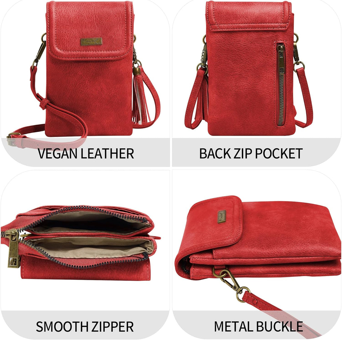 Small Crossbody Bag for Women - Phone Purse Crossbody Cell Phone Purse for Women with 2 Strap