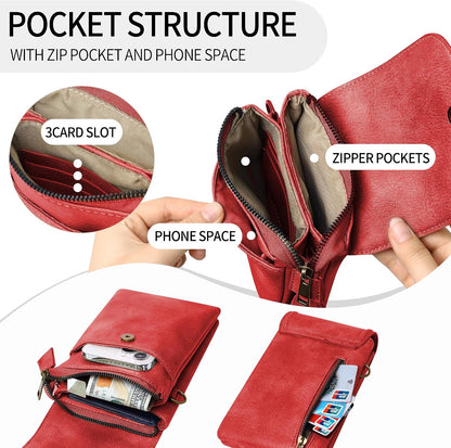 Small Crossbody Bag for Women - Phone Purse Crossbody Cell Phone Purse for Women with 2 Strap