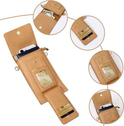 Small Crossbody Bag for Women - Phone Purse Crossbody Cell Phone Purse for Women with 2 Strap