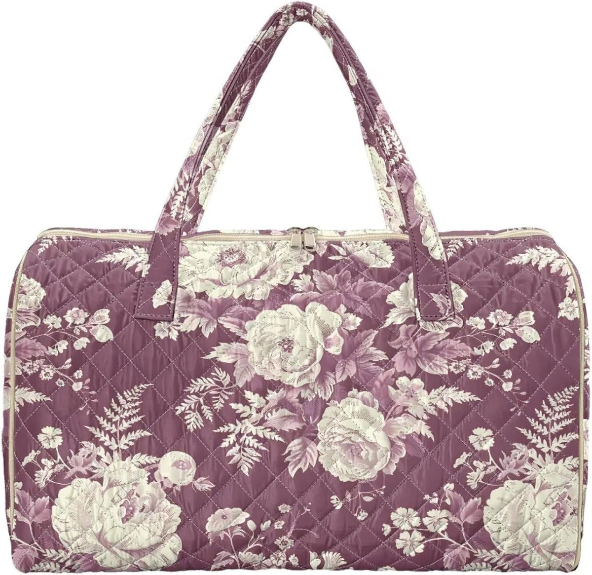 Bow Desgin Quilted Gym Bag For Women Travel Sport Tote Shoulder Bag - Colors B