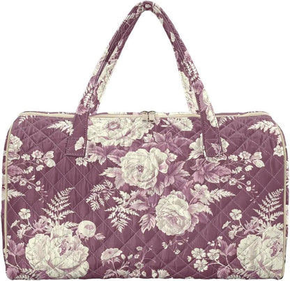 Bow Desgin Quilted Gym Bag For Women Travel Sport Tote Shoulder Bag - Colors B