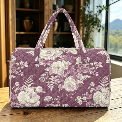 Bow Desgin Quilted Gym Bag For Women Travel Sport Tote Shoulder Bag - Colors B