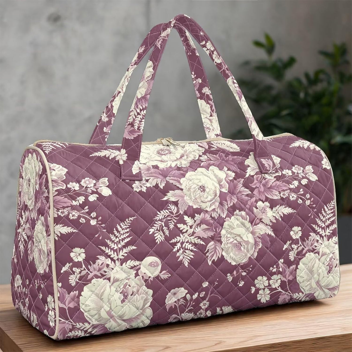 Bow Desgin Quilted Gym Bag For Women Travel Sport Tote Shoulder Bag - Colors B