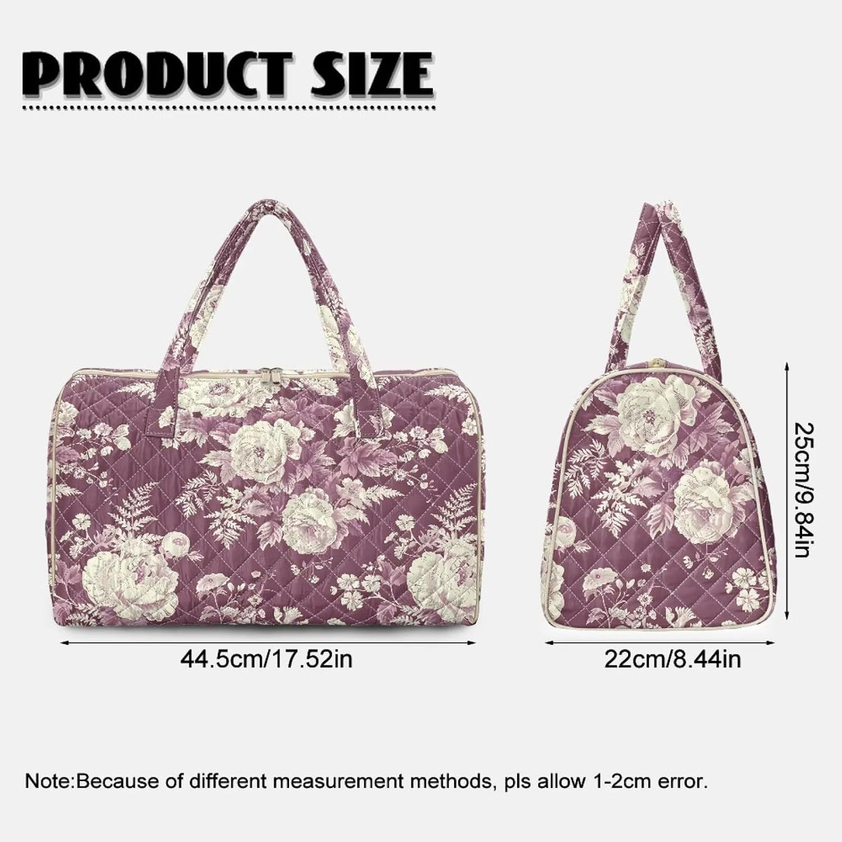Bow Desgin Quilted Gym Bag For Women Travel Sport Tote Shoulder Bag - Colors B