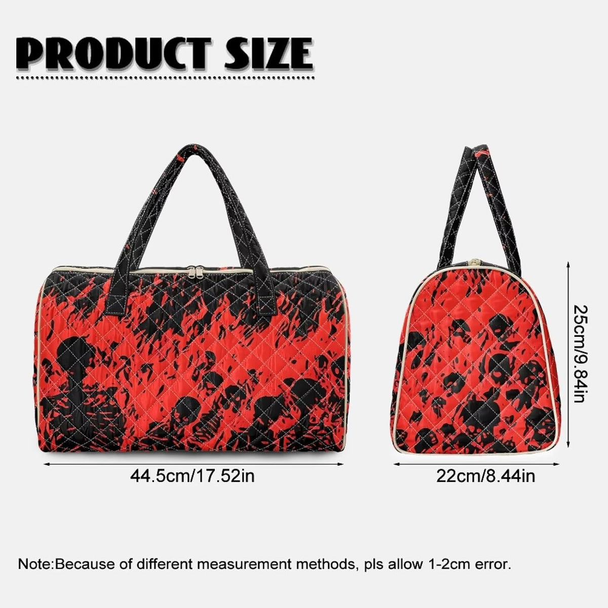 Bow Desgin Quilted Gym Bag For Women Travel Sport Tote Shoulder Bag - Colors B