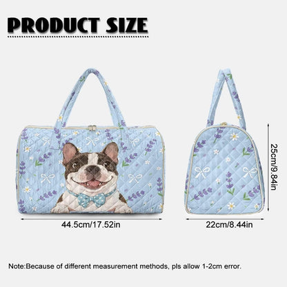 Bow Desgin Quilted Gym Bag For Women Travel Sport Tote Shoulder Bag - Colors B