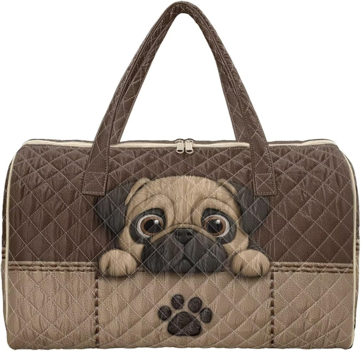 Bow Desgin Quilted Gym Bag For Women Travel Sport Tote Shoulder Bag - Colors B