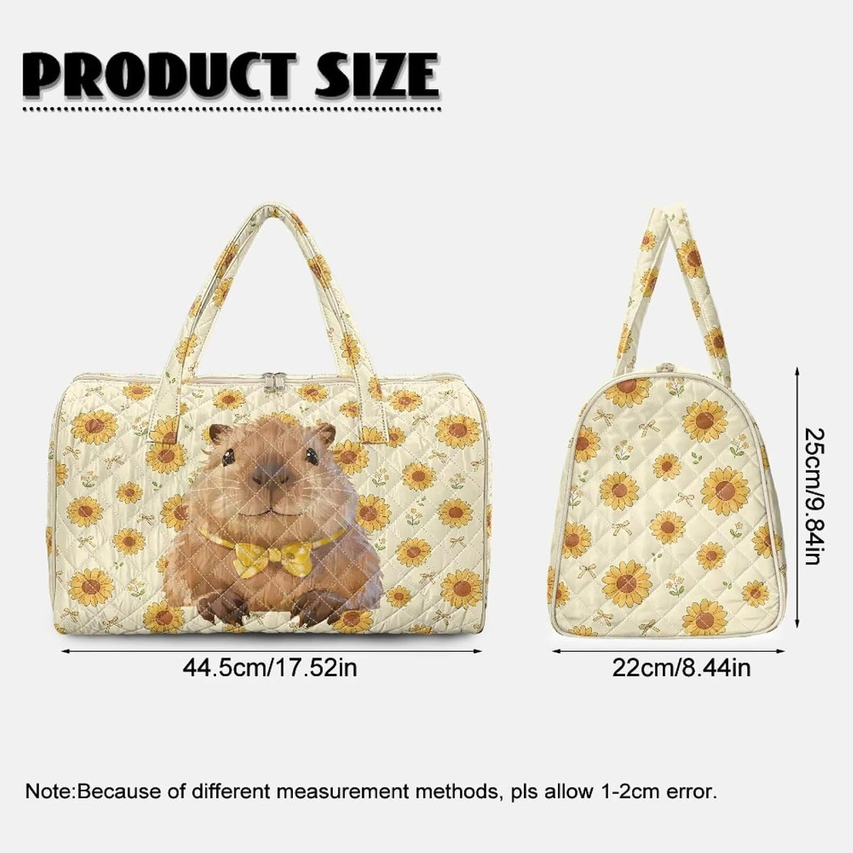 Bow Desgin Quilted Gym Bag For Women Travel Sport Tote Shoulder Bag - Colors B
