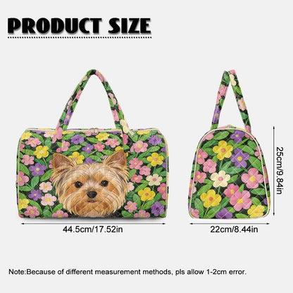 Bow Desgin Quilted Gym Bag For Women Travel Sport Tote Shoulder Bag - Colors B