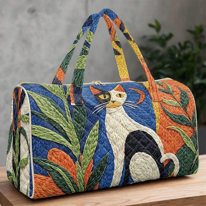 Bow Desgin Quilted Gym Bag For Women Travel Sport Tote Shoulder Bag - Colors B