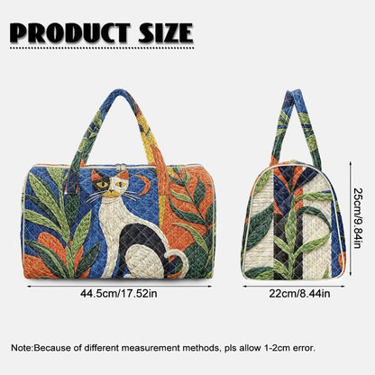 Bow Desgin Quilted Gym Bag For Women Travel Sport Tote Shoulder Bag - Colors B