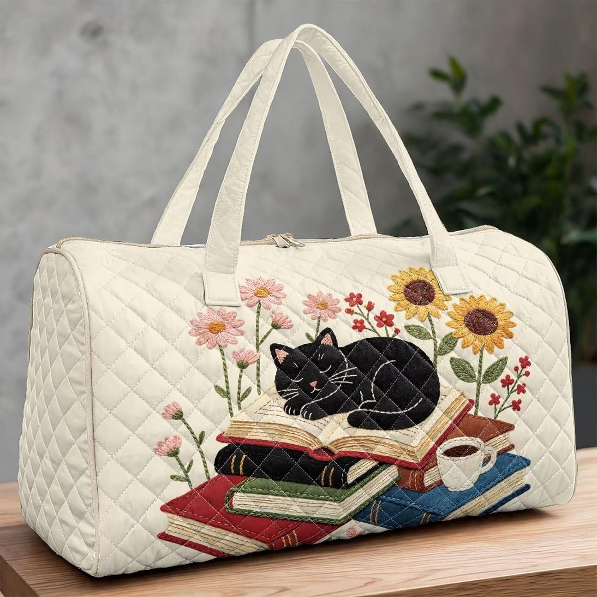Bow Desgin Quilted Gym Bag For Women Travel Sport Tote Shoulder Bag - Colors B