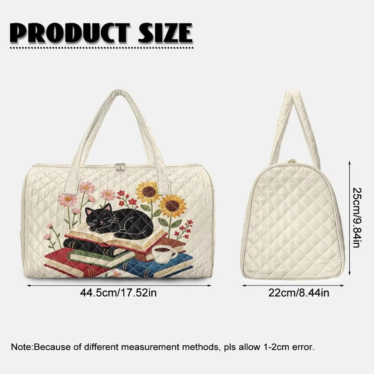 Bow Desgin Quilted Gym Bag For Women Travel Sport Tote Shoulder Bag - Colors B
