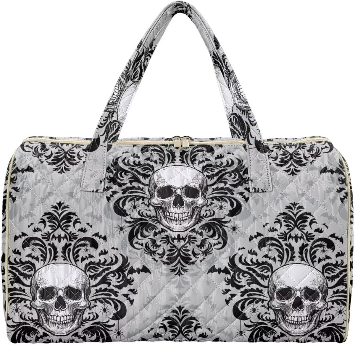 Bow Desgin Quilted Gym Bag For Women Travel Sport Tote Shoulder Bag - Colors B