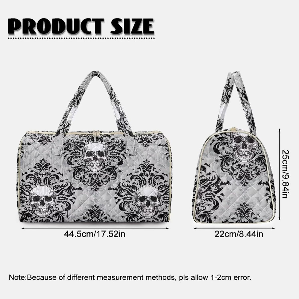 Bow Desgin Quilted Gym Bag For Women Travel Sport Tote Shoulder Bag - Colors B