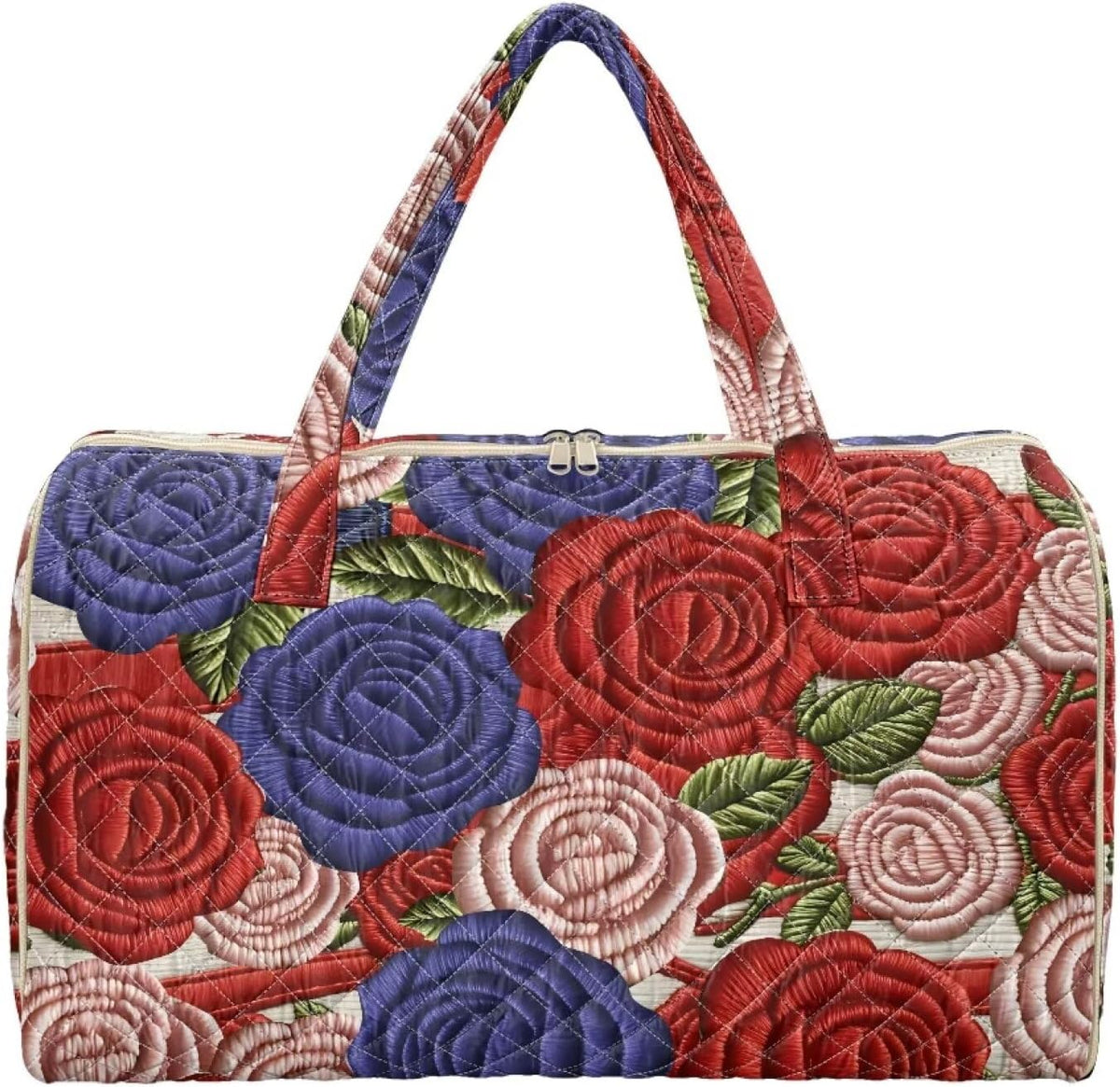 Bow Desgin Quilted Gym Bag For Women Travel Sport Tote Shoulder Bag - Colors B