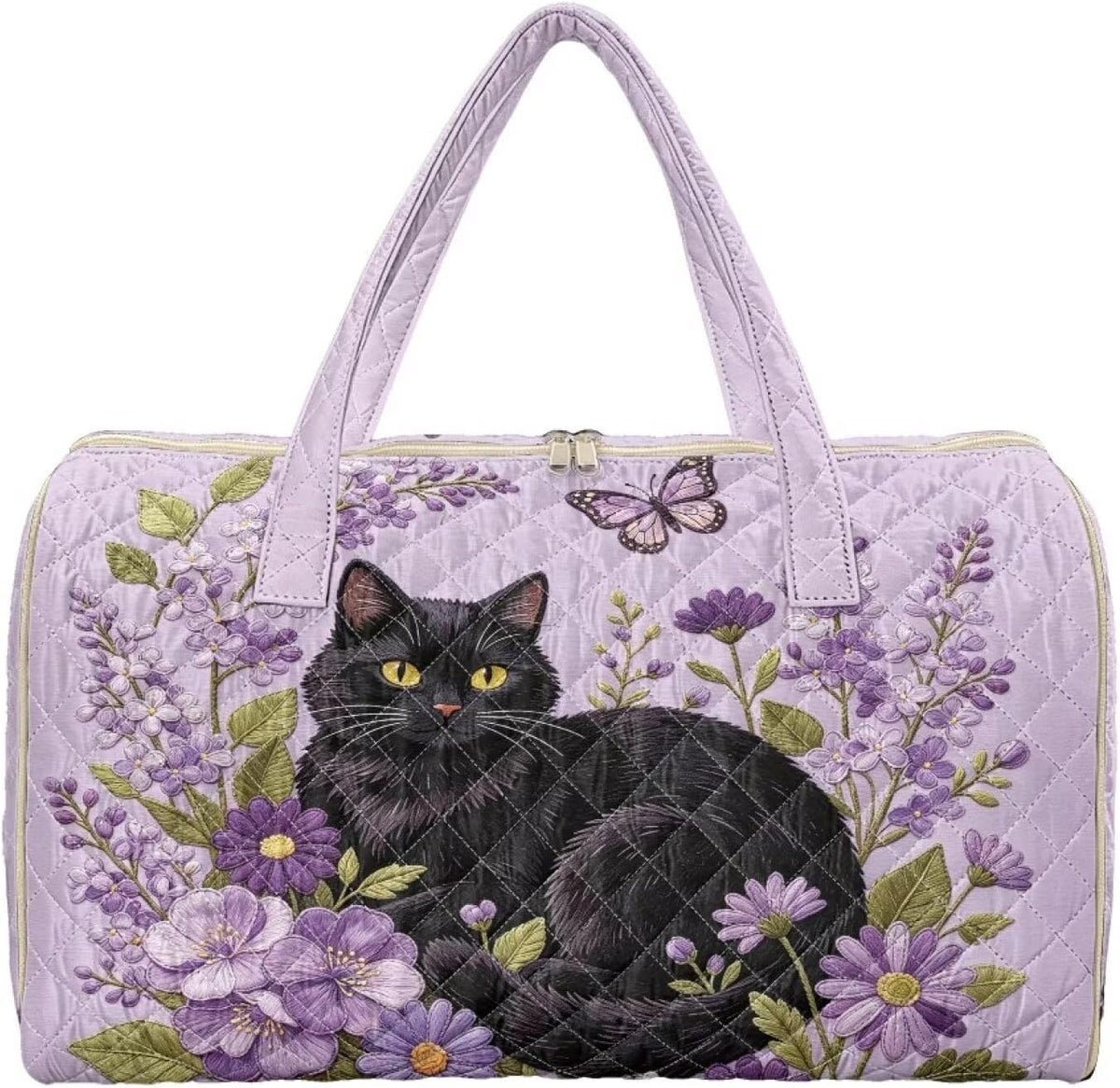 Bow Desgin Quilted Gym Bag For Women Travel Sport Tote Shoulder Bag - Colors B